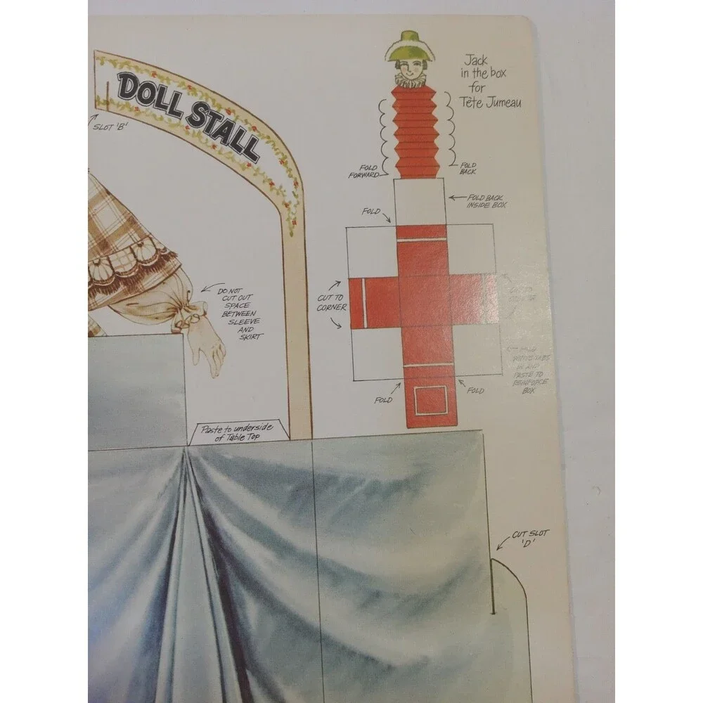 Vintage Old Fashioned Cut Out  Paper Dolls Book